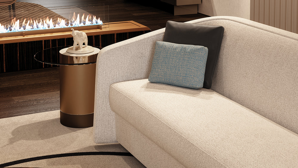 Tau Steel Glass Coffee Table by Reflex Angelo, view 2