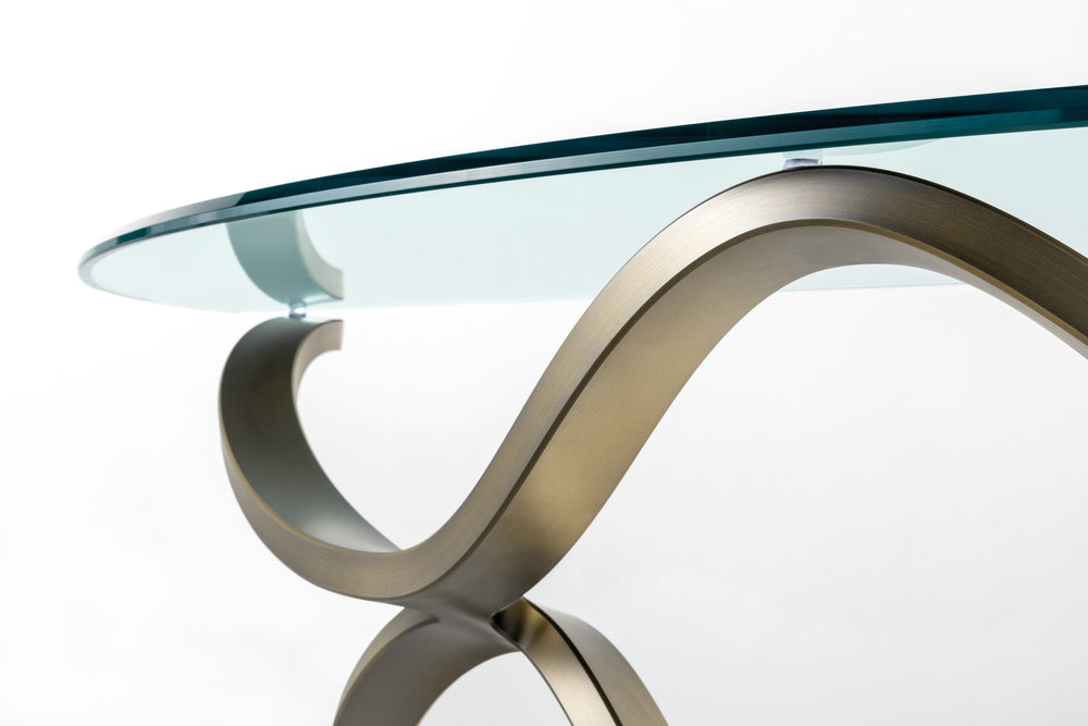 Neolitico Glass Console by Reflex Angelo, view 2