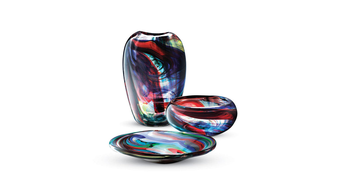 Murano Vases and Dish by Reflex Angelo