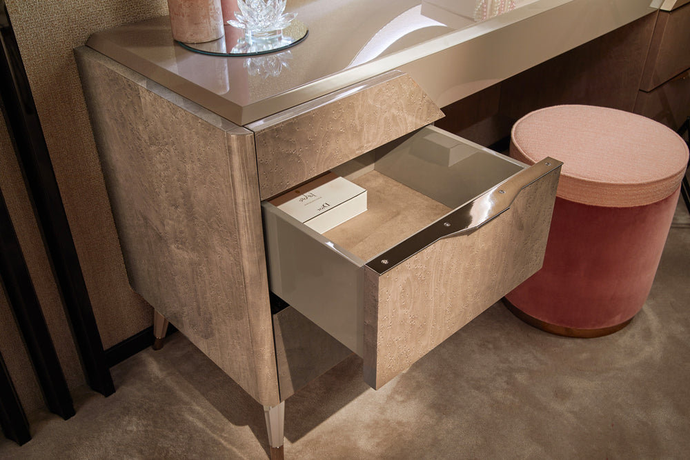 Claire Dressing Table by Bianchini Atelier, Clay bird's eye maple, view 3