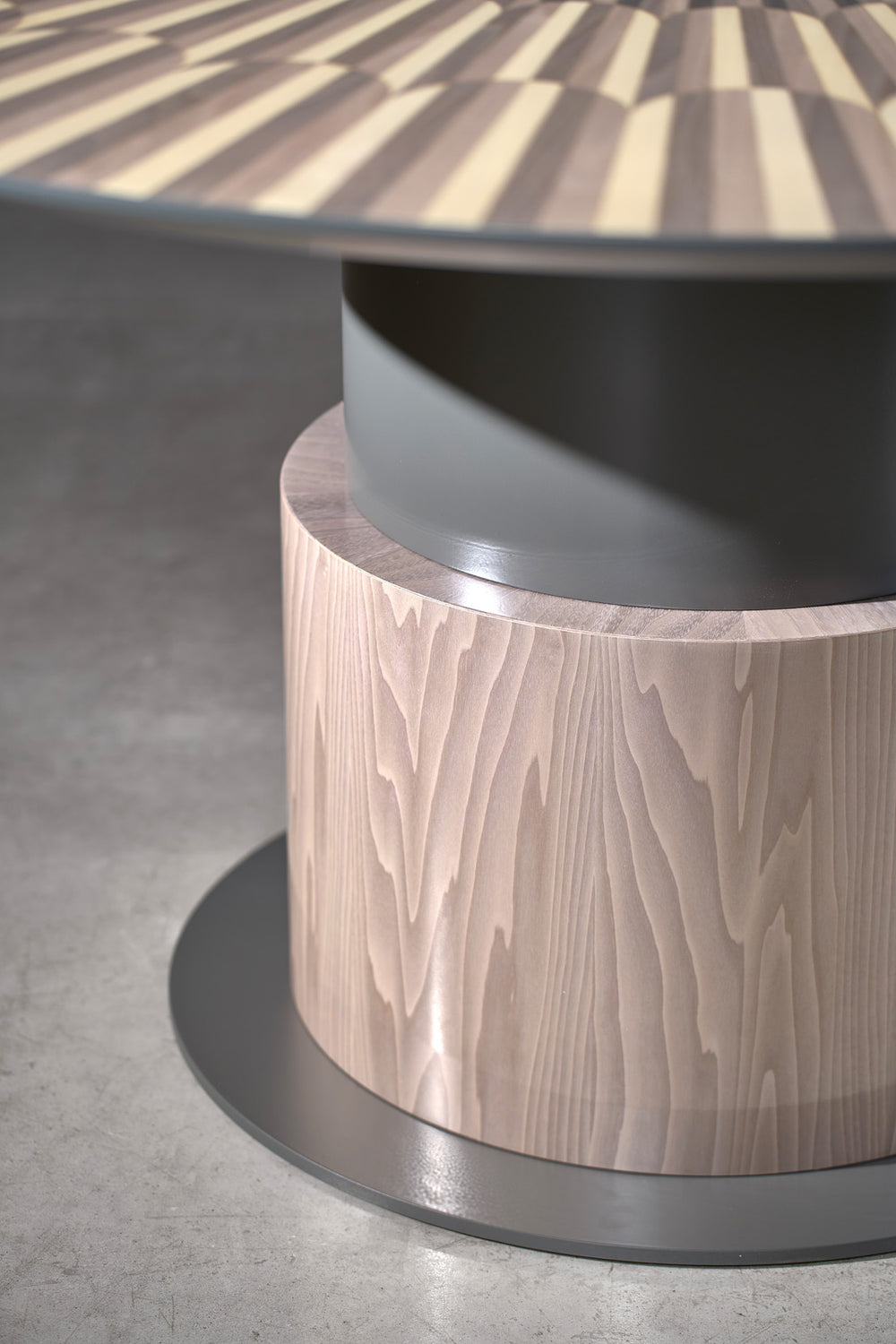 Altobasso Dining Table by Bianchini Atelier, Grey inlay, view 3