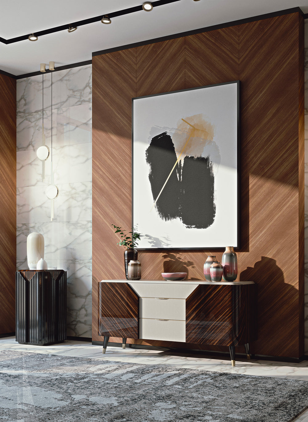 Dahlia Sideboard by Bianchini Atelier, Clay maple & ebony, view 2