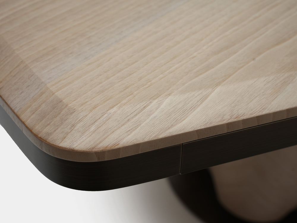 Dawson Light Dining Table by Bianchini Atelier, Grey American walnut, view 2