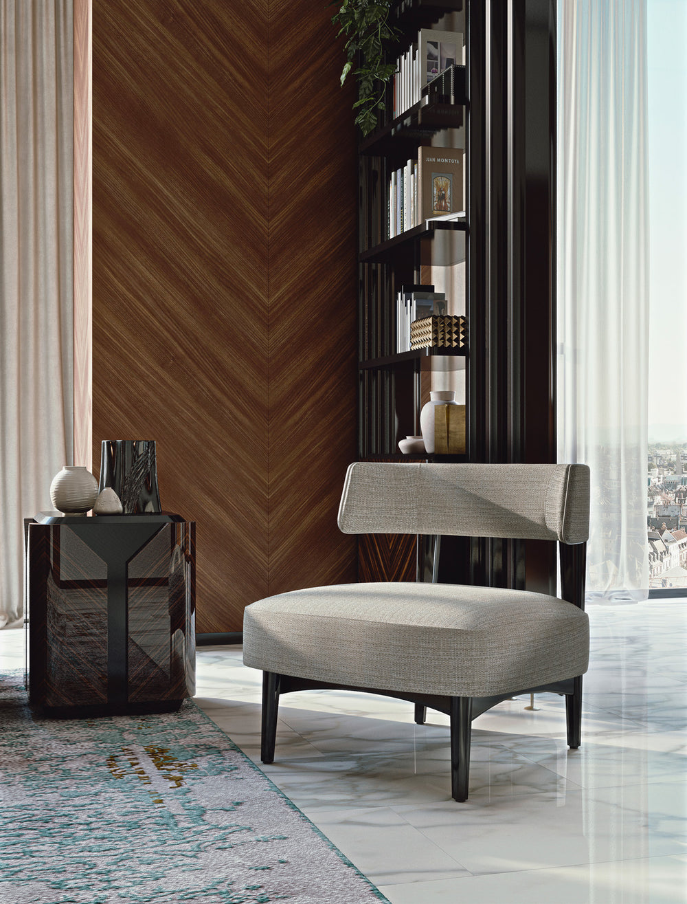 Brody Side Table by Bianchini Atelier, Matt lacquer, view 2