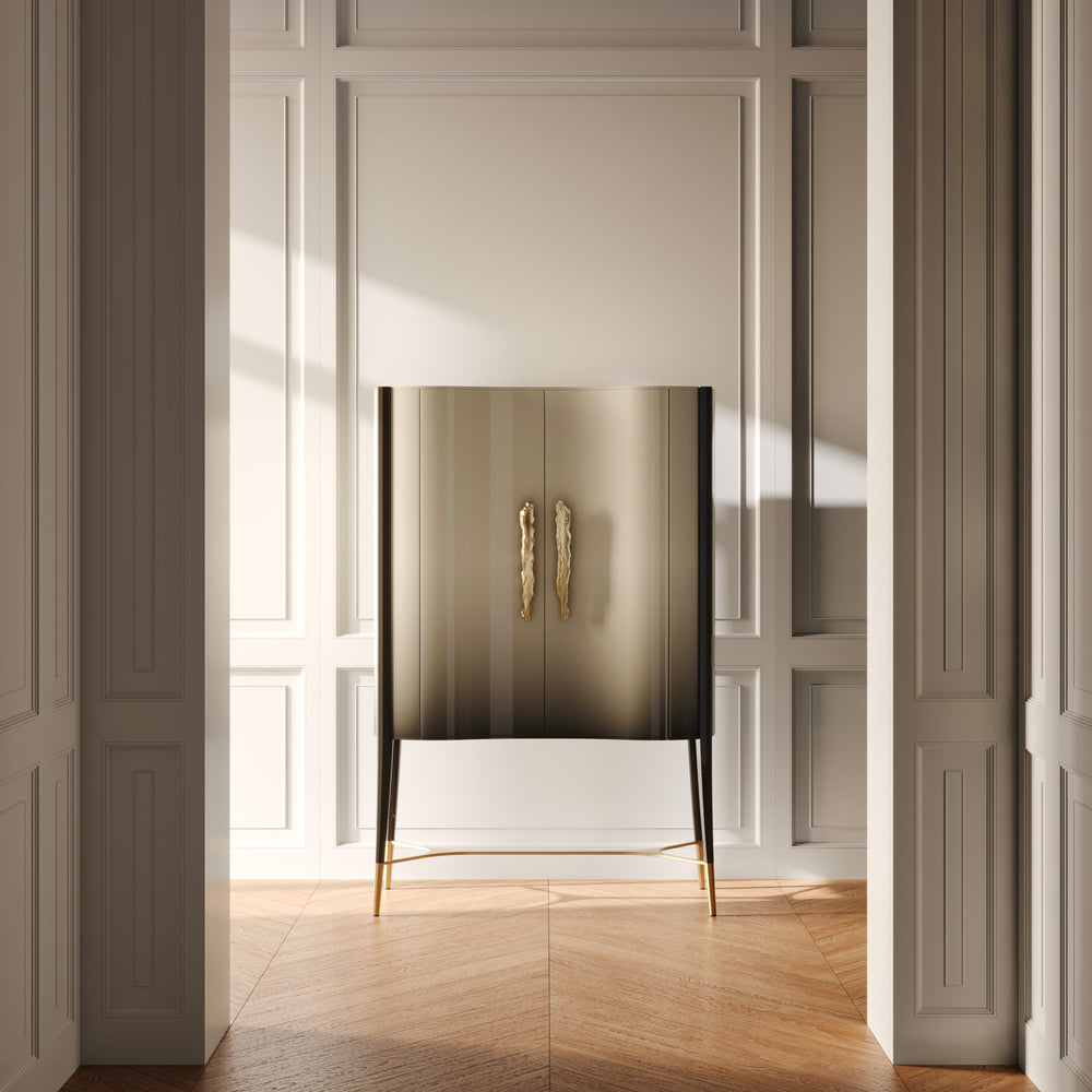 Caleido Bar Cabinet by Bianchini Atelier, Matt lacquer, view 2