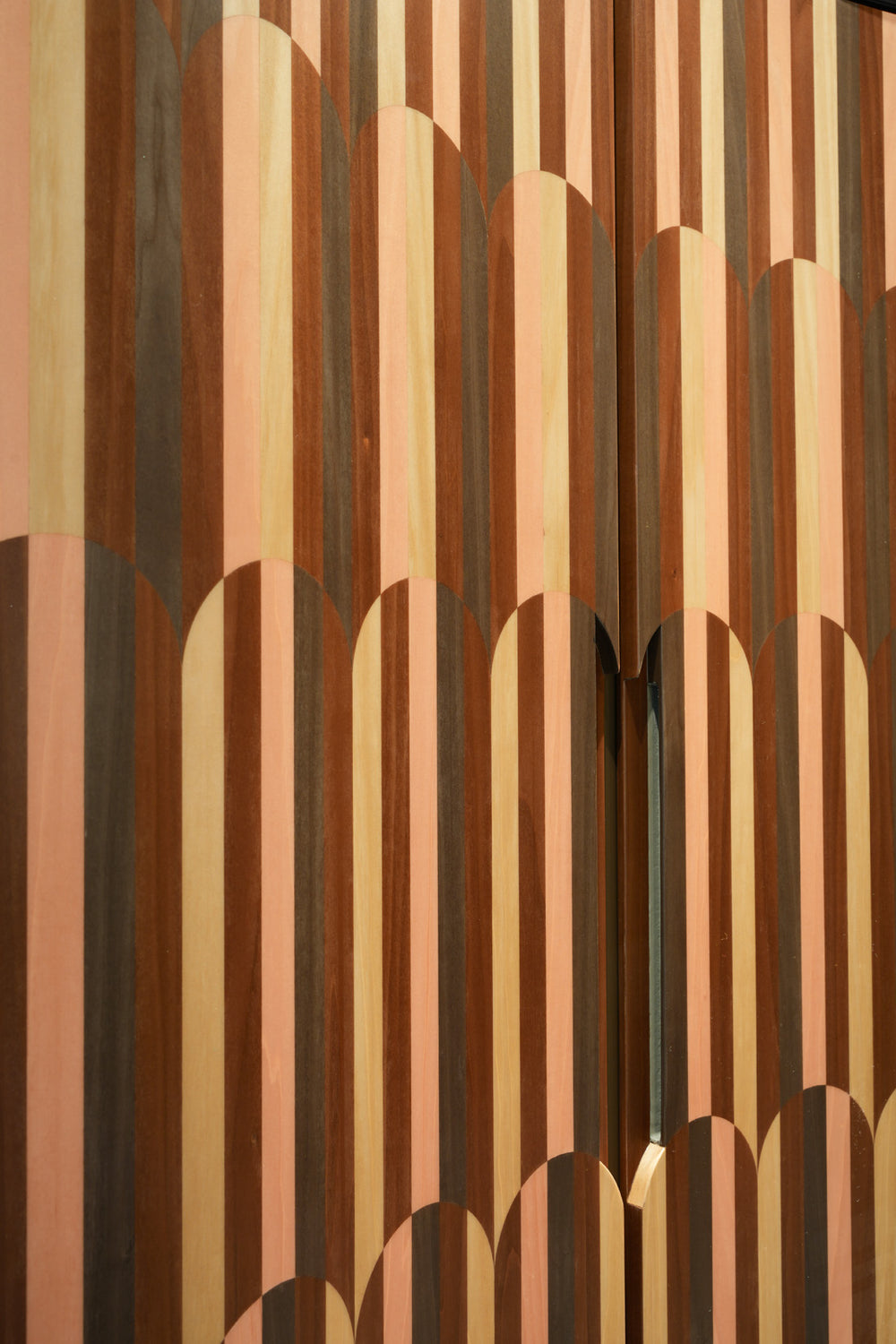 Caleido Bar Cabinet by Bianchini Atelier, Natural wood inlay, view 4