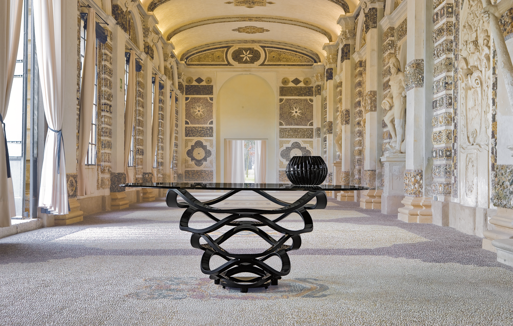 Neolitico Glass Dining Table by Reflex Angelo, view 3