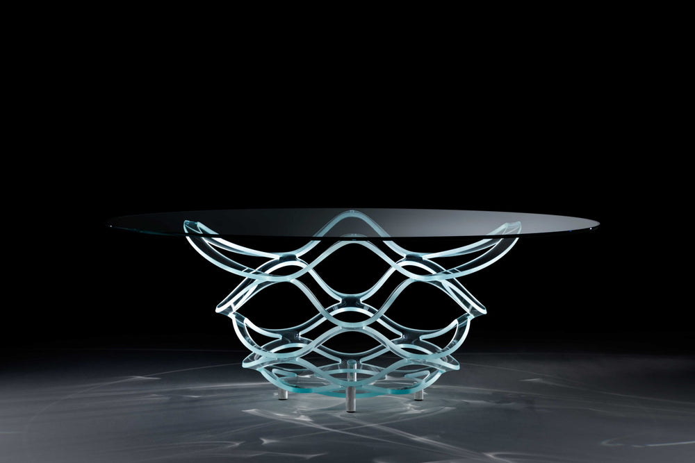 Neolitico Glass Dining Table by Reflex Angelo, view 6