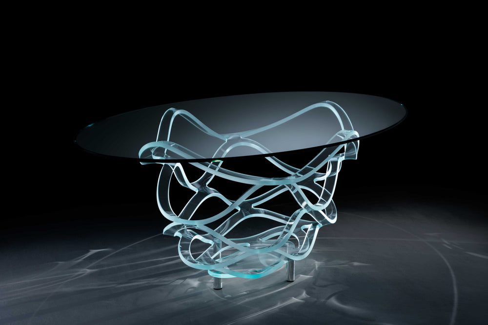 Neolitico Glass Dining Table by Reflex Angelo, view 7