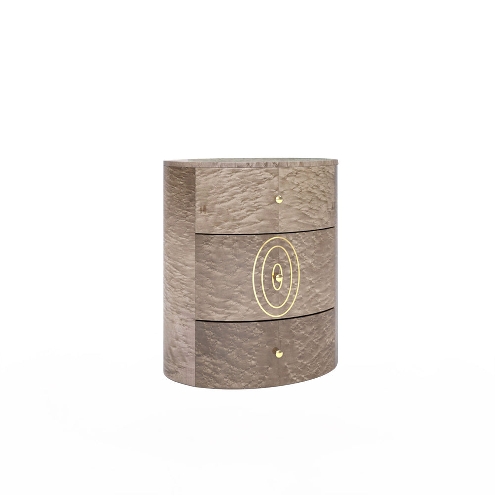 Jane Nightstand by Bianchini Atelier, Sand bird's eye maple