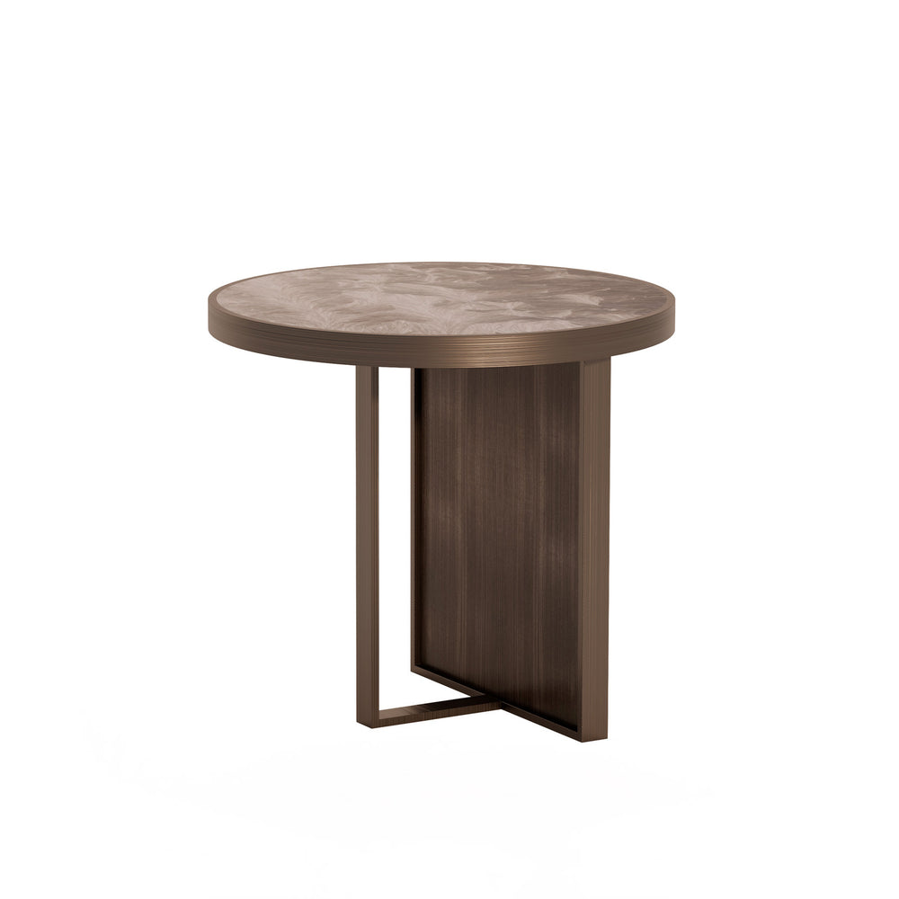 Satin Flat Side Table by Bianchini Atelier
