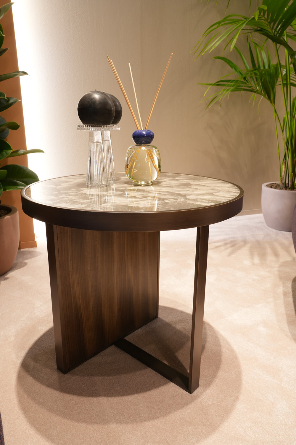 Satin Flat Side Table by Bianchini Atelier, view 2