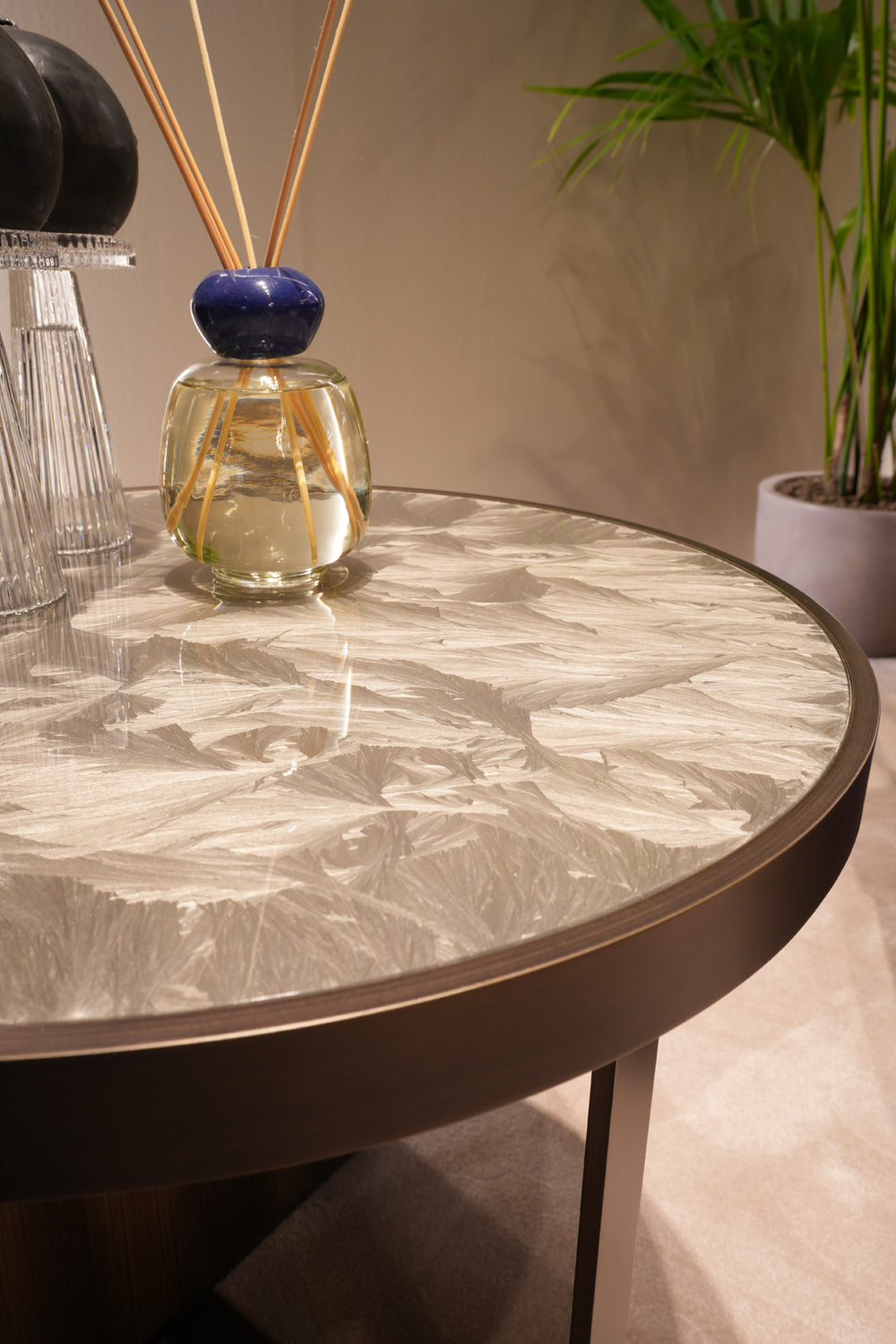 Satin Flat Side Table by Bianchini Atelier, view 3