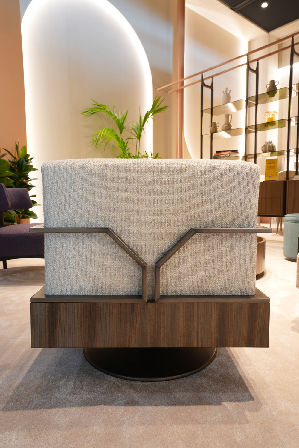 Gladis Armchair by Bianchini Atelier, Suede zebrano, view 2