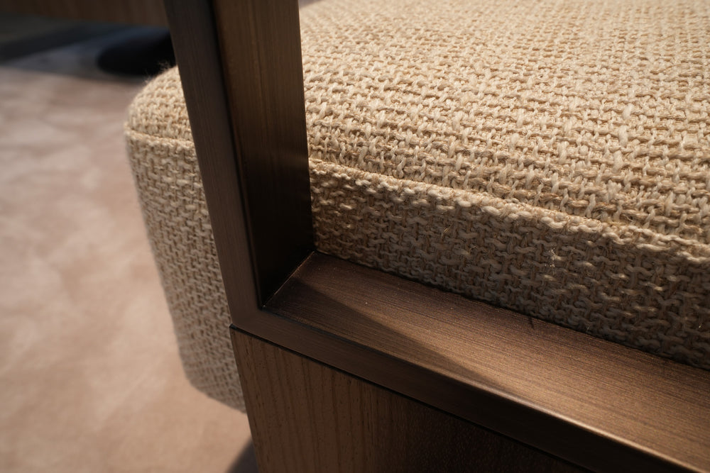 Gladis Armchair by Bianchini Atelier, Suede zebrano, view 3