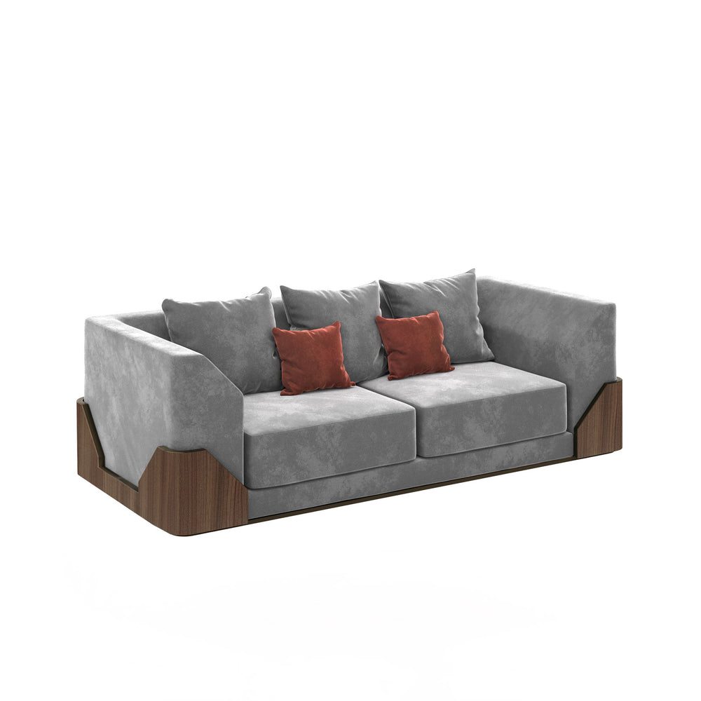 Douglas Sofa by Bianchini Atelier, Suede zebrano