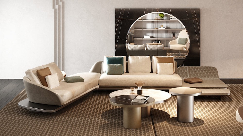 Segno Sofa with Chaise Longue by Reflex Angelo, view 2