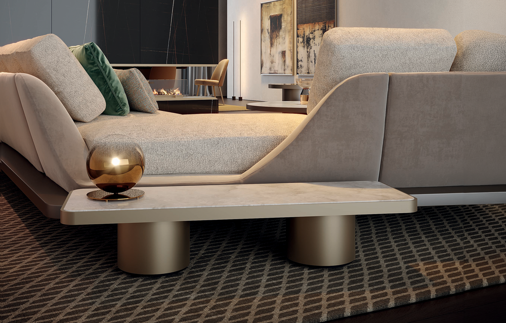 Tau Steel Double Cylinder Coffee Table by Reflex Angelo, view 3