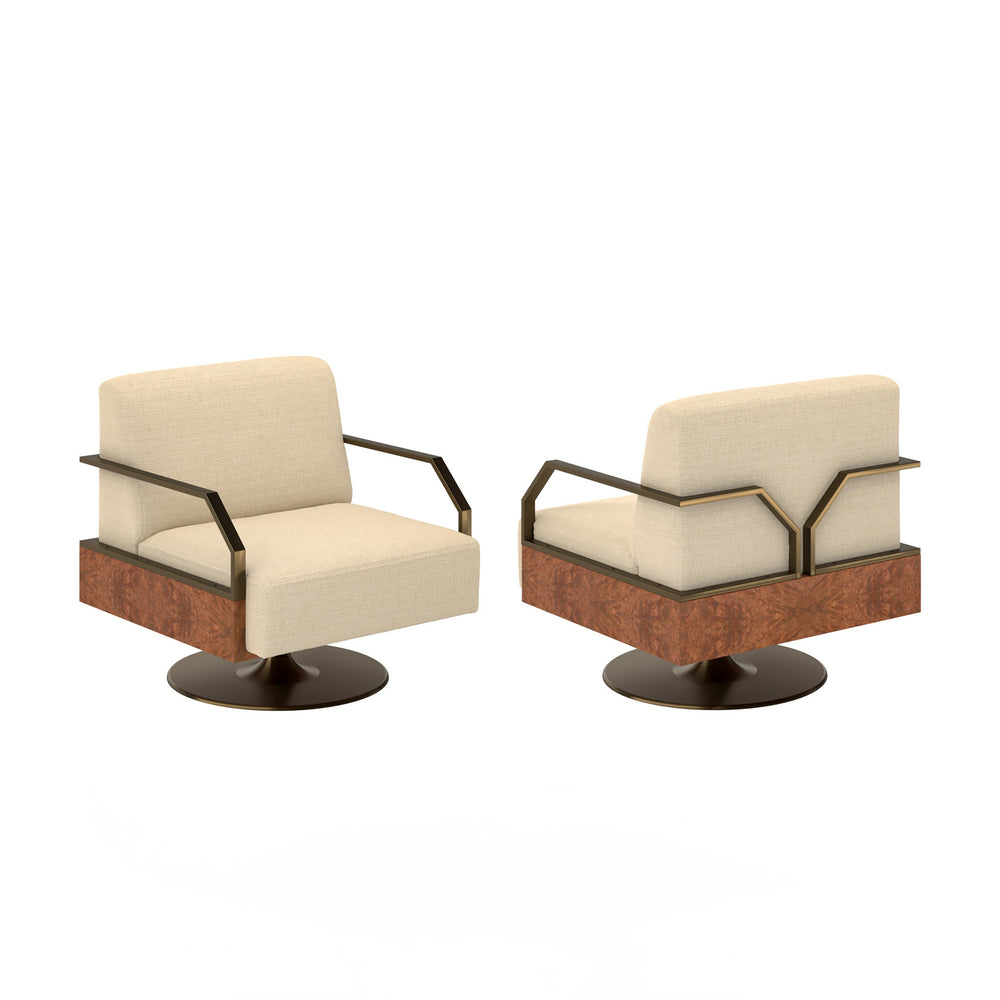 Gladis Armchair by Bianchini Atelier, Walnut burl