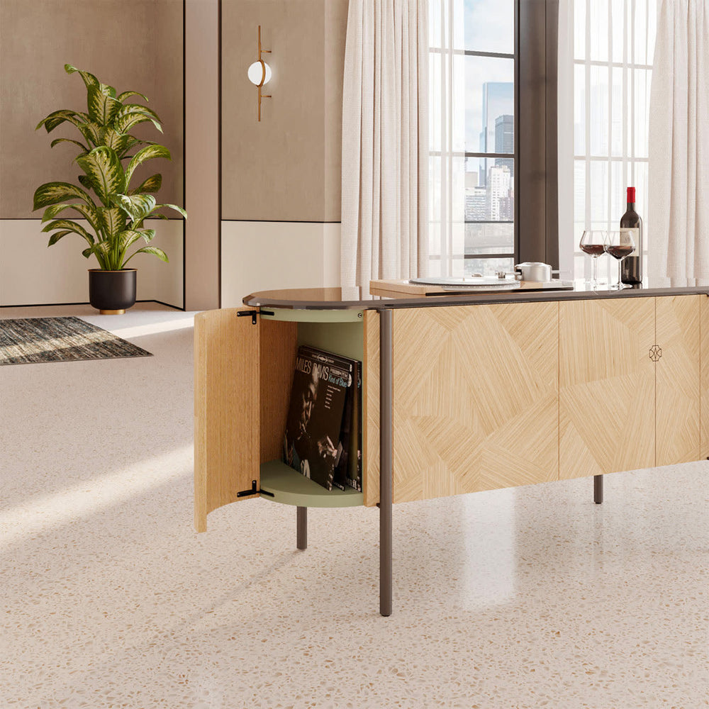 Mia Sideboard by Bianchini Atelier, Oak patchwork, view 2