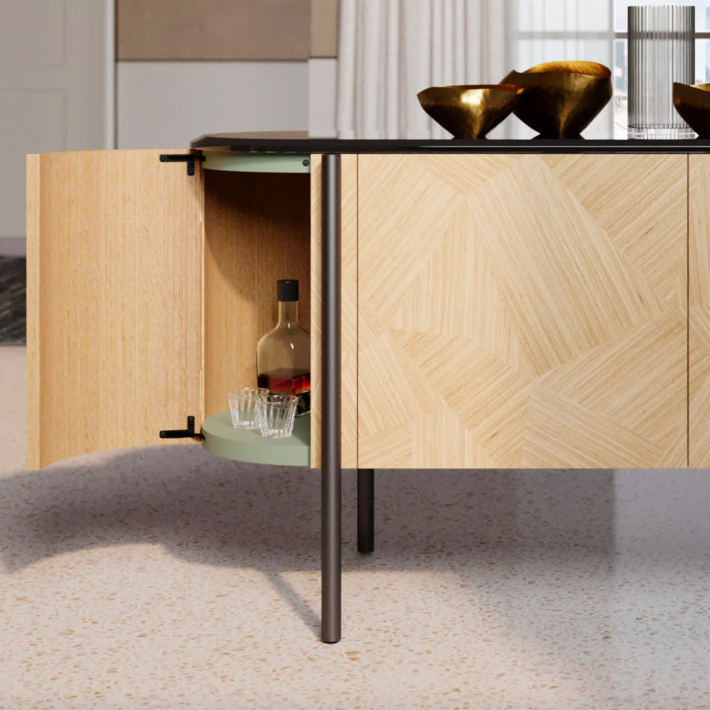 Mia Sideboard by Bianchini Atelier, Oak patchwork, view 5