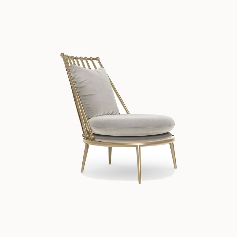 Aurora Iron Back Armchair — front view