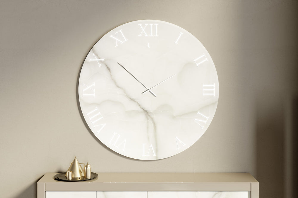 Titanium Clock Mirror by Reflex Angelo, view 2