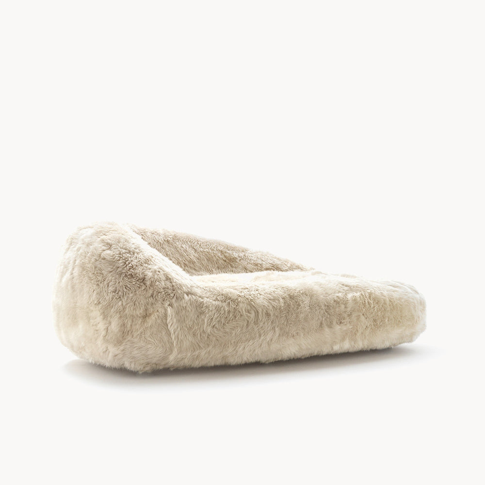Chaise Longue In Australian Lamb — front view
