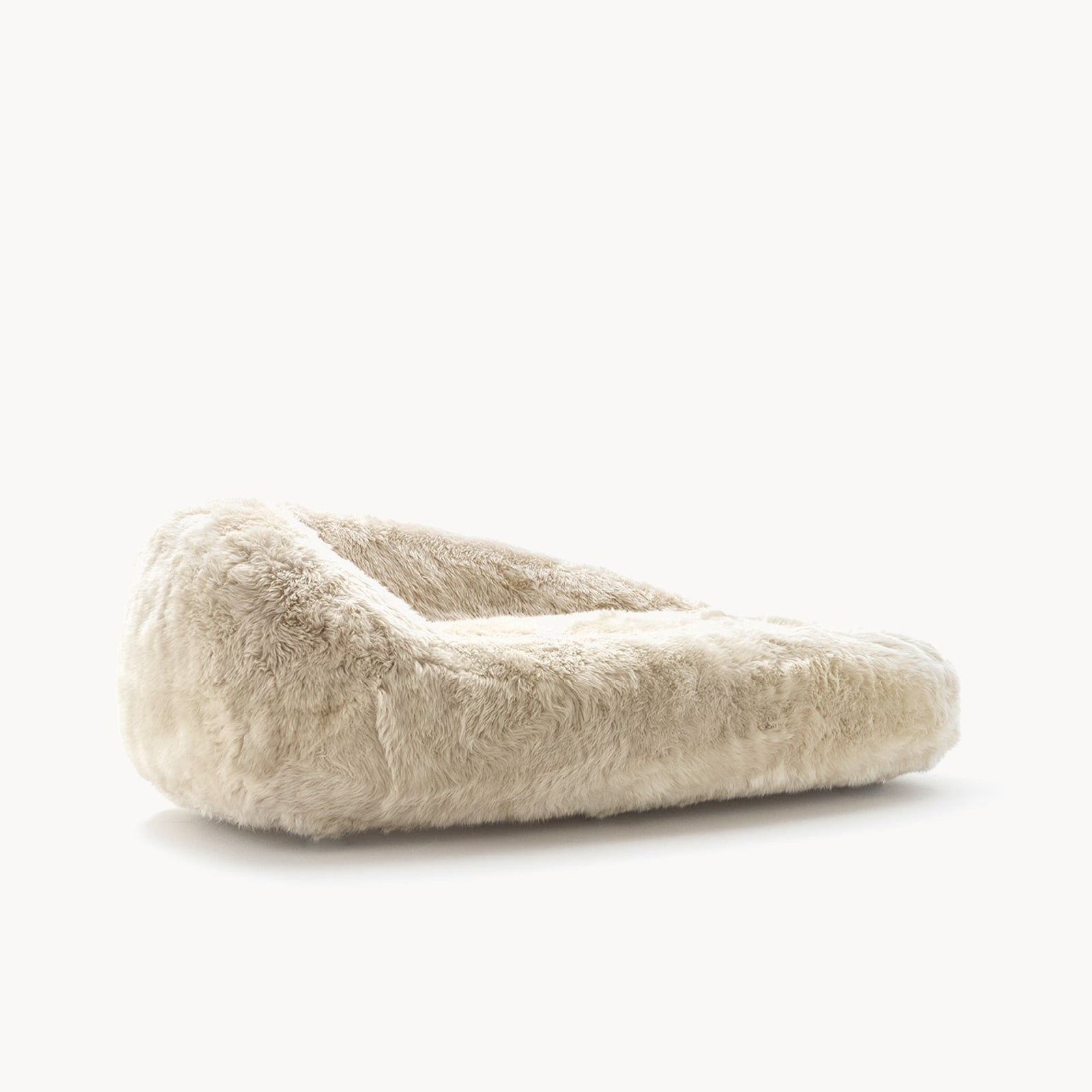 Chaise Longue In Australian Lamb — front view