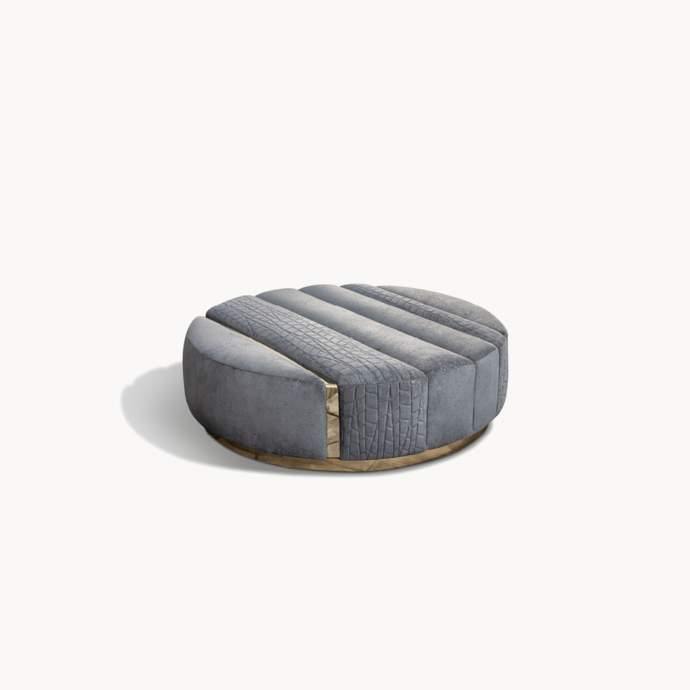 Charisma Round Ottoman — front view