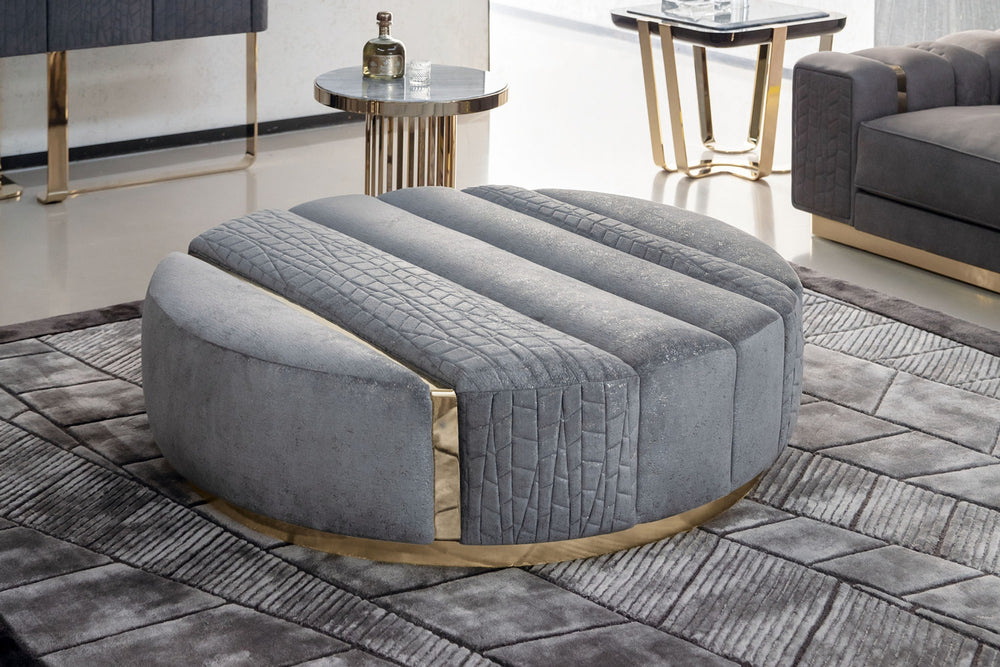 Charisma Round Ottoman — view 3