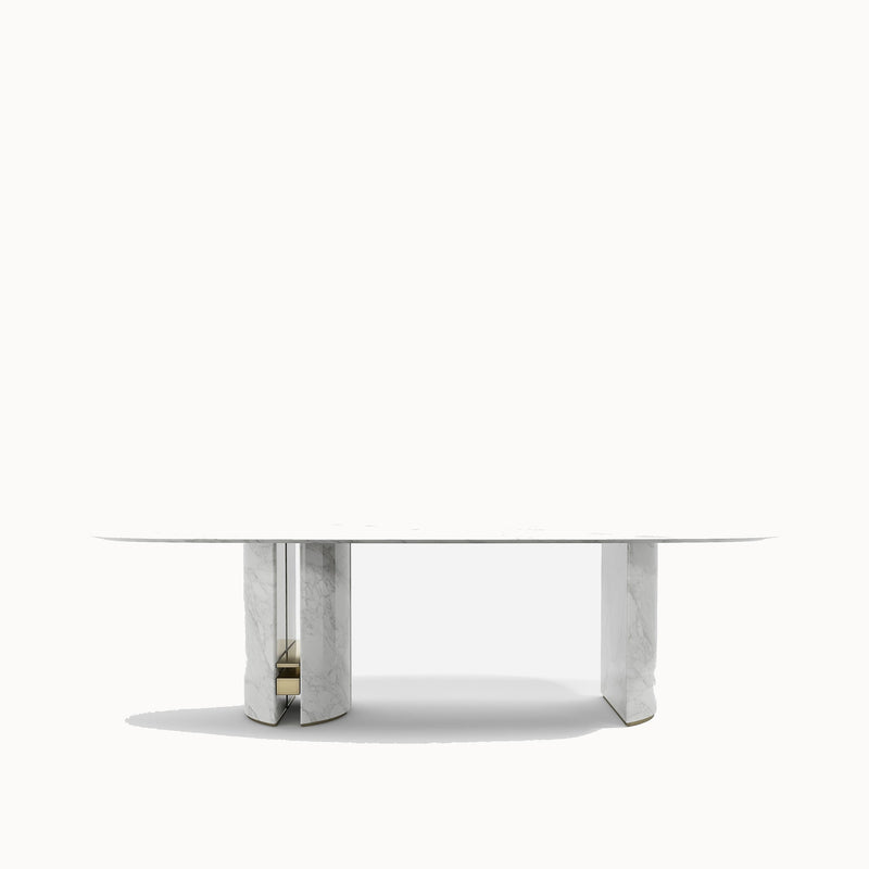 Ercole Oval Dining Table — front view