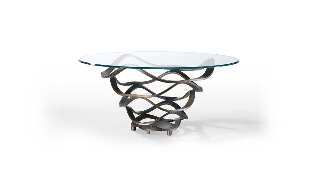 Neolitico Glass Dining Table by Reflex Angelo