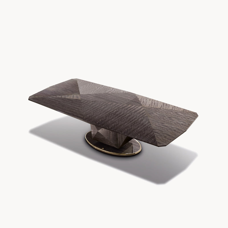 Infinity Rectangular Table Wooden Base — front view