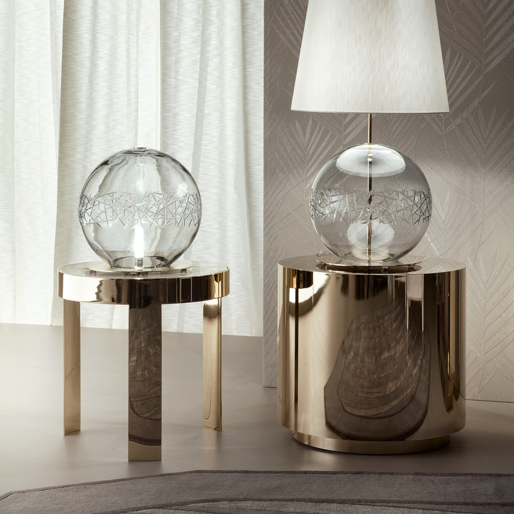 Infinity Round Gold End Table — view 3