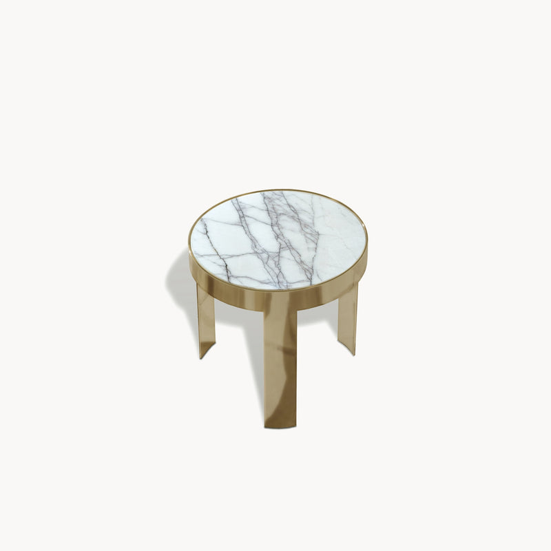 Infinity Round métal End table — vue de face