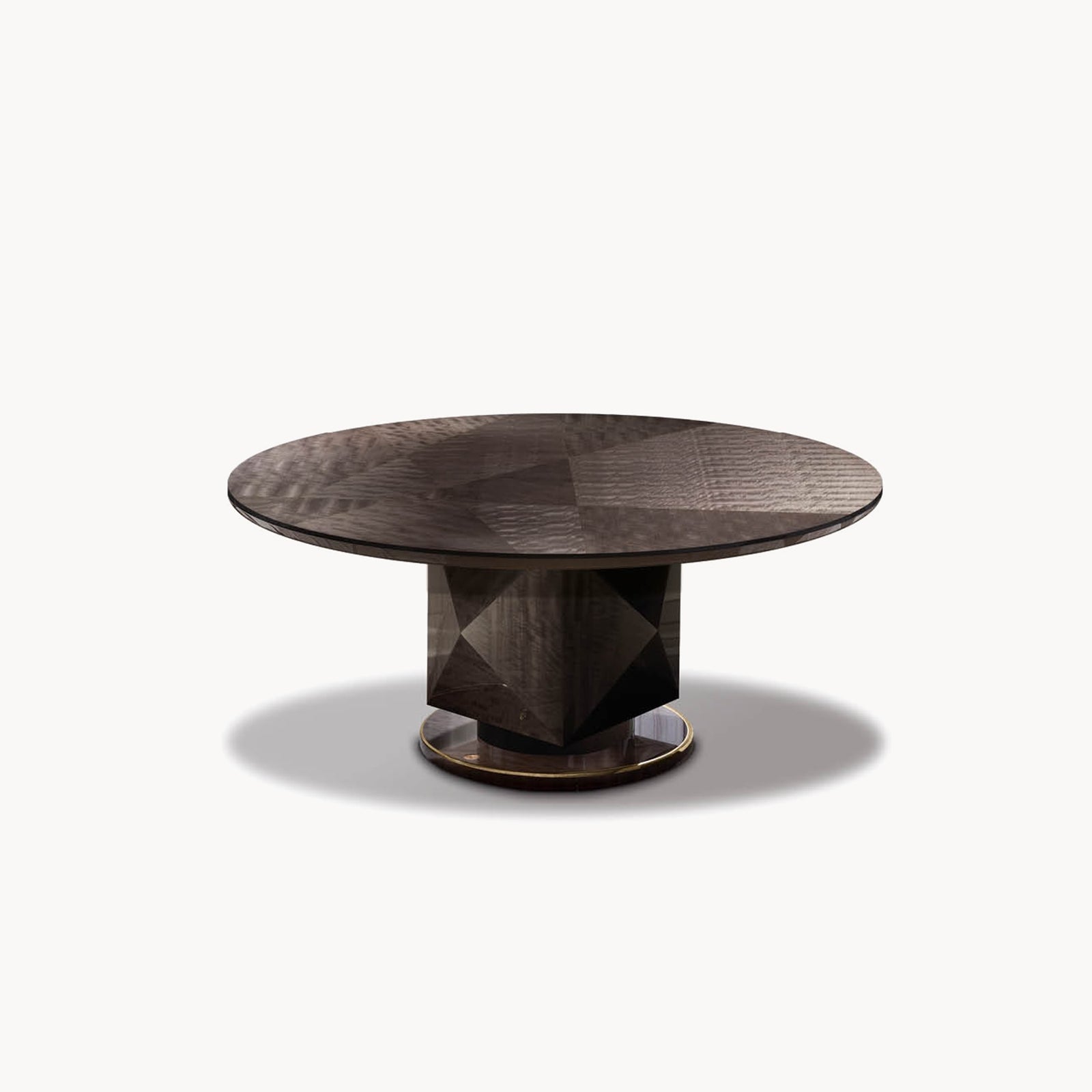 Infinity Round Table Wooden Base — front view