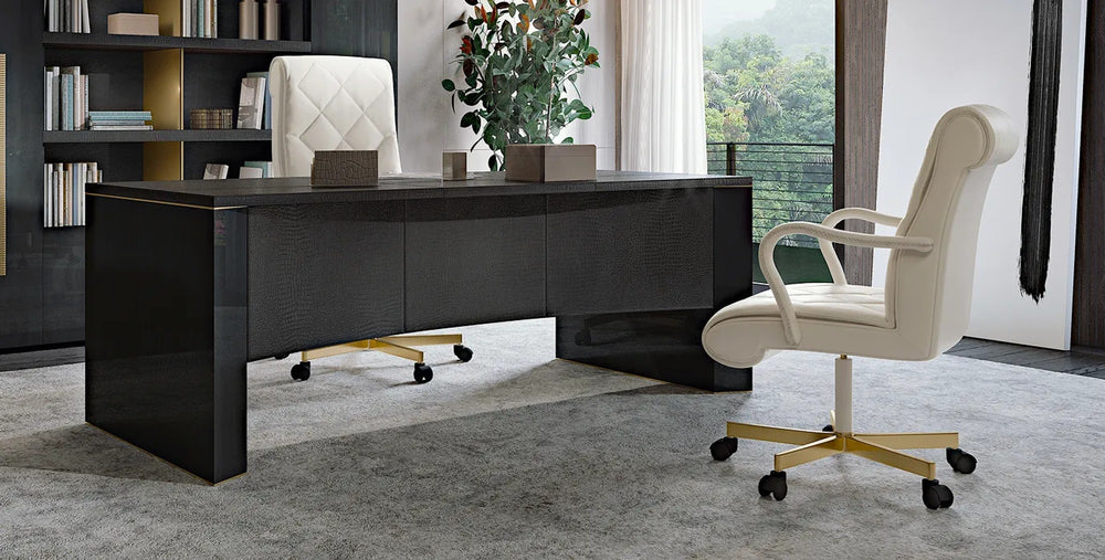 Low Office Chair with Casters — view 2