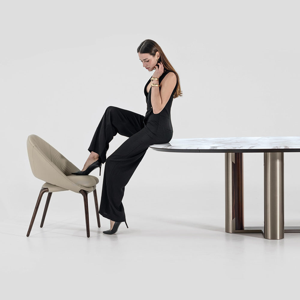 Luxor Boat Shape Oval Table — view 3