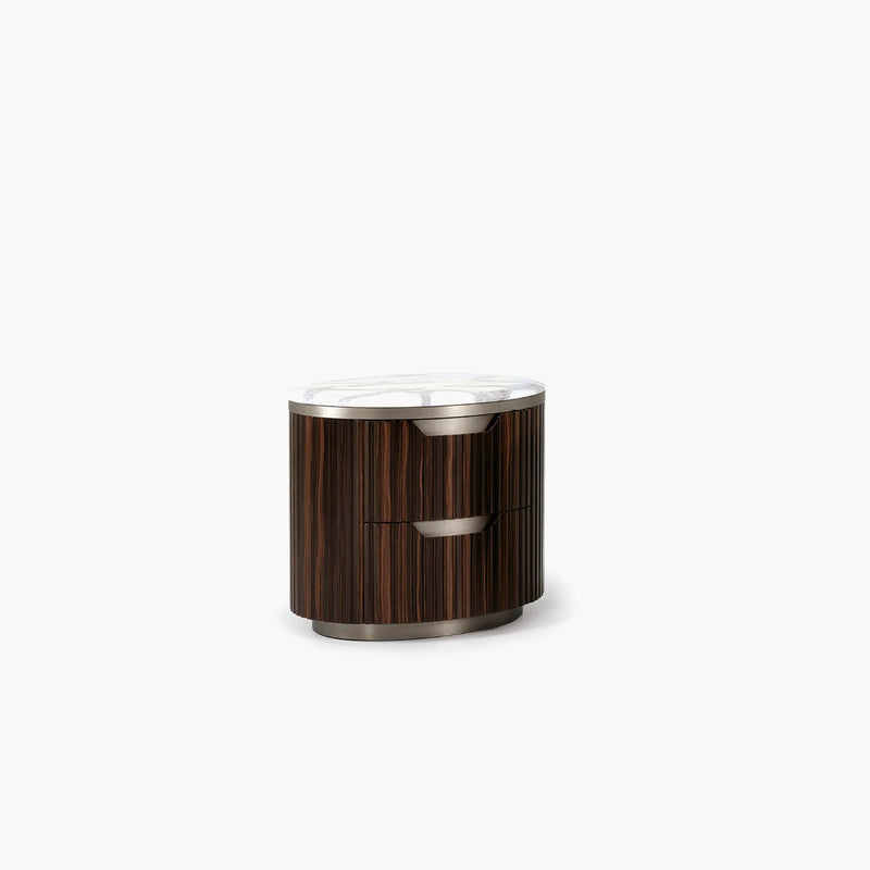 Luxor Oval Night Table — front view