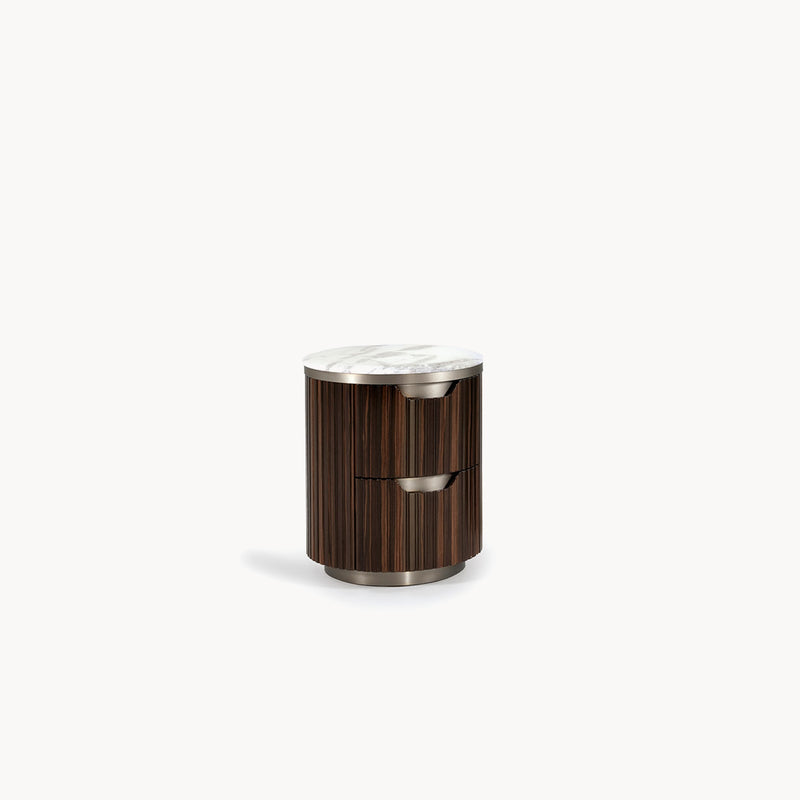 Luxor Round Night Table — front view