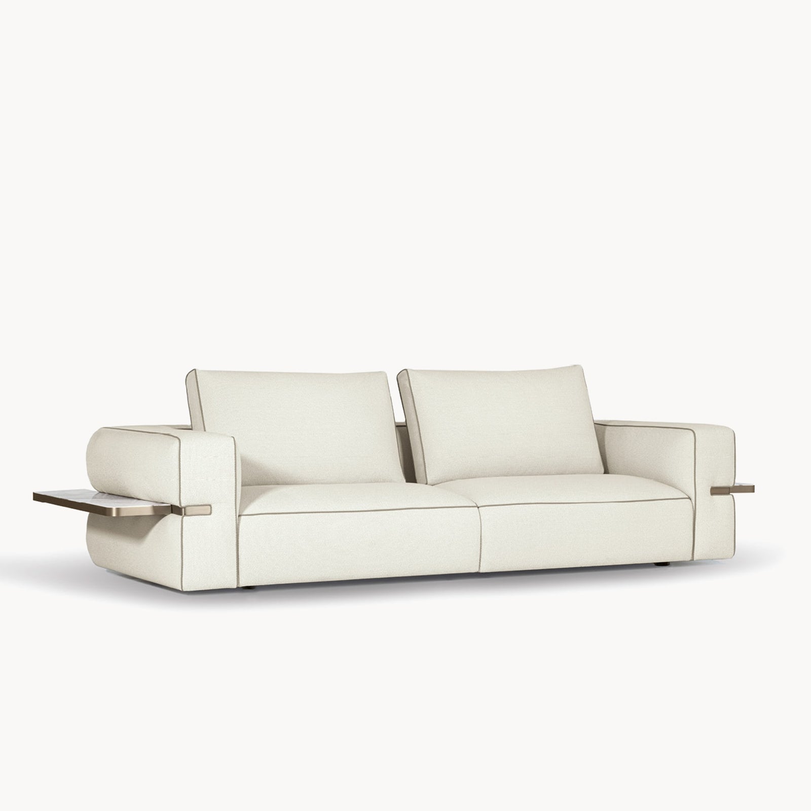 Luxor Sofa With Marble Shelves — front view