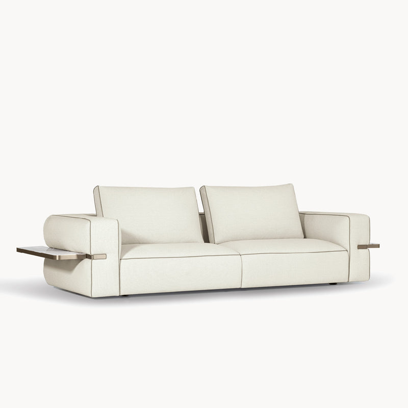 Luxor Sofa With Marble Shelves — front view