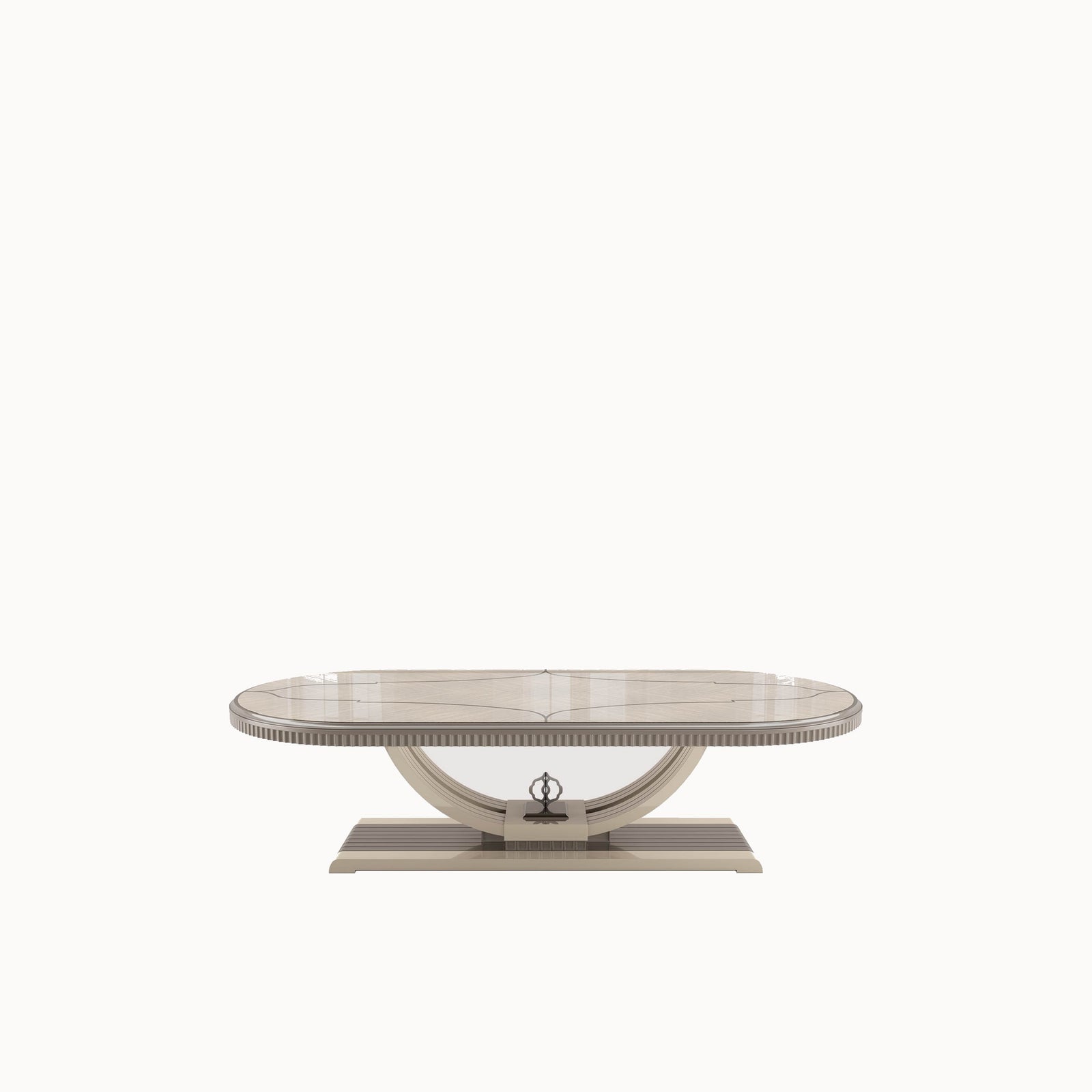 Metropolis Elliptical Dining Table — front view