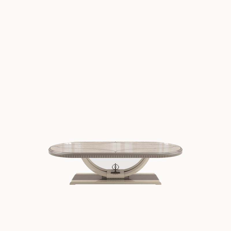 Metropolis Elliptical Dining Table — front view