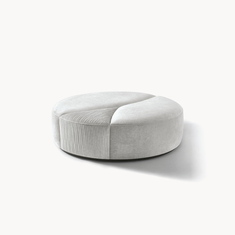 Mirage Round Ottoman — front view