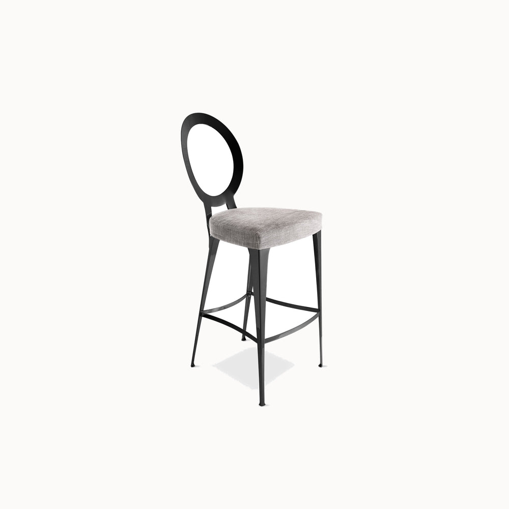 Miss Uncovered Backrest Stool Chair — front view