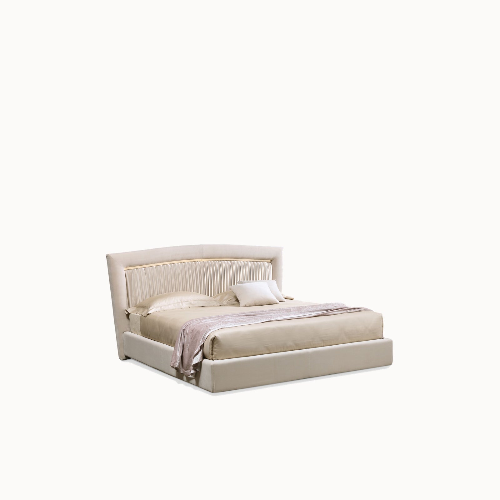 Portofino Plissè Bed — front view