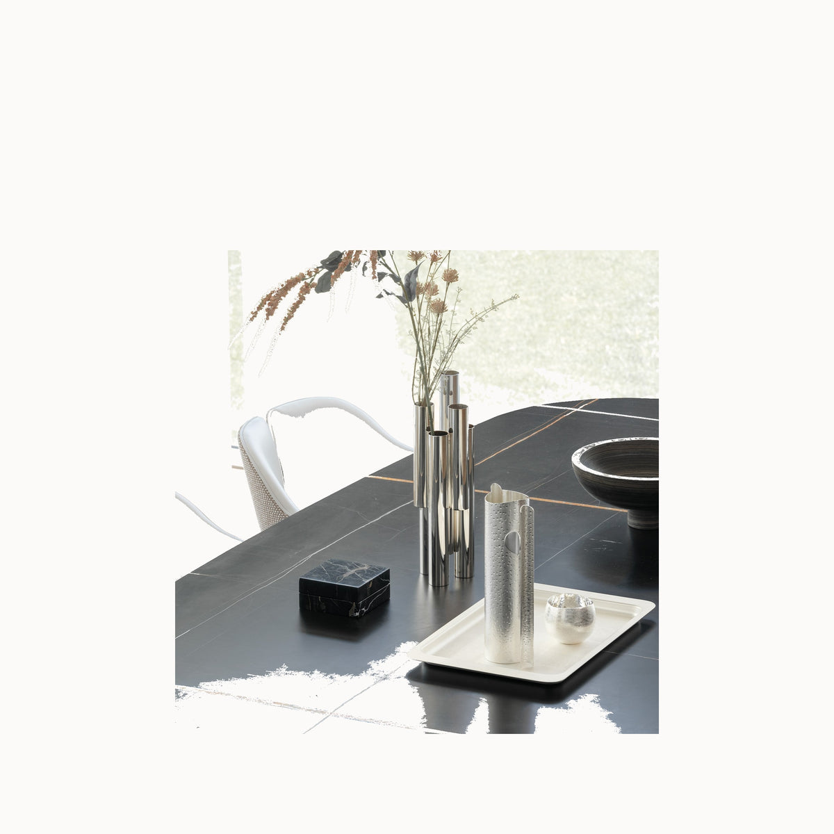 Rock Oval Dining Table — front view