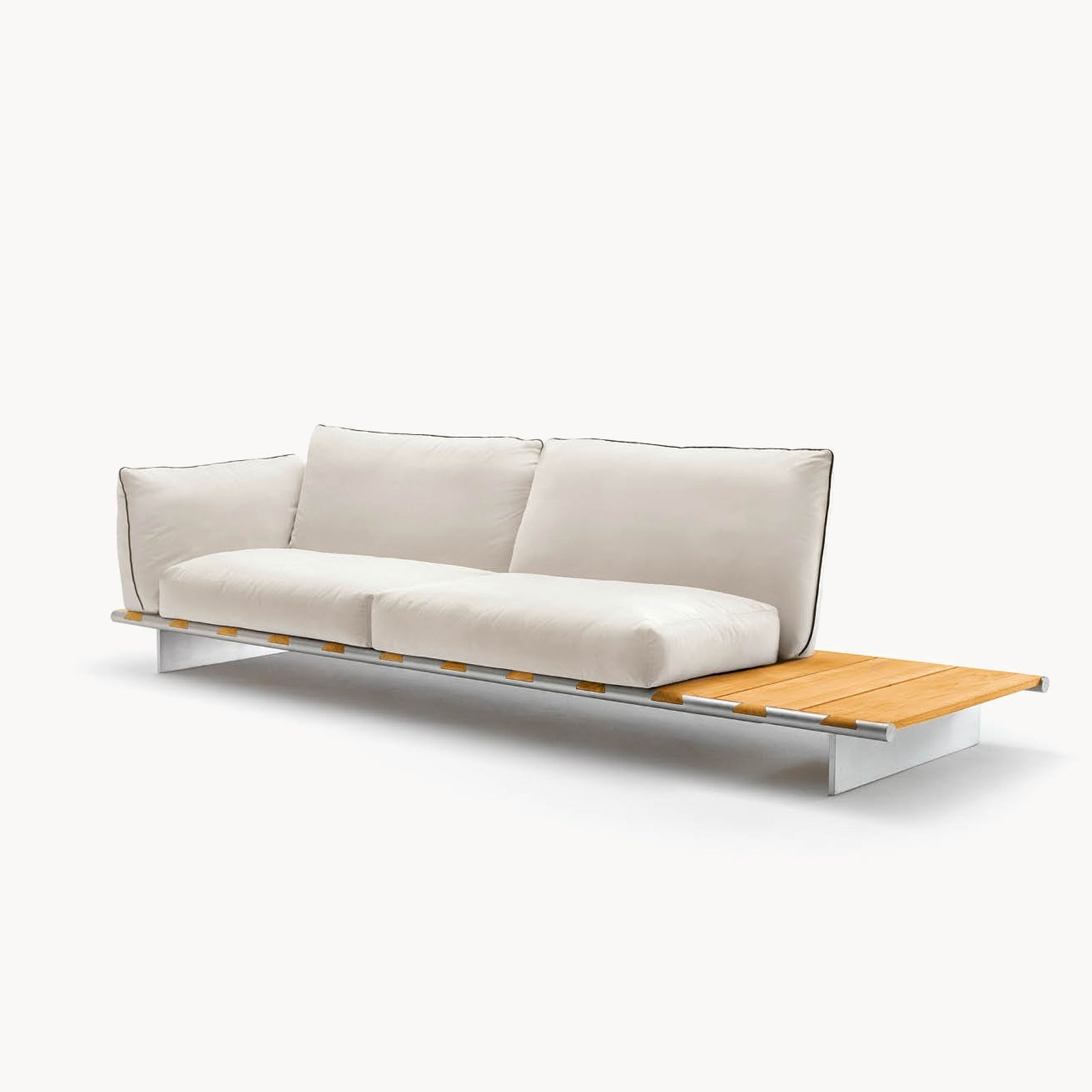 Sahara Sofa With Wooden Table — front view
